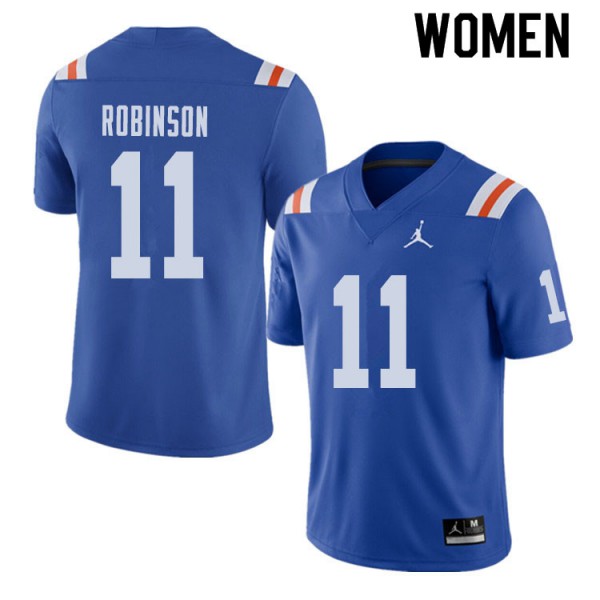 Jordan Brand Women #11 Demarcus Robinson Florida Gators Throwback Alternate College Football Jersey